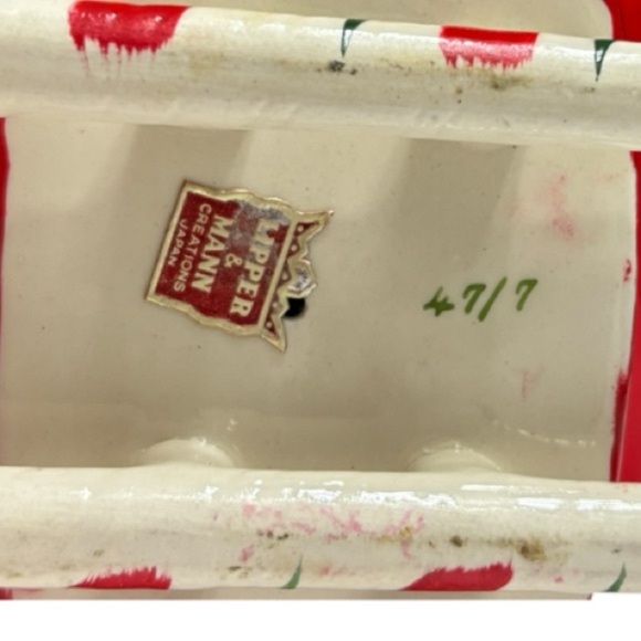 VTG Lipper & Mann Japan Christmas Girl in Candy Cane Sleigh with Reindeer 1950 - Picture 7 of 12